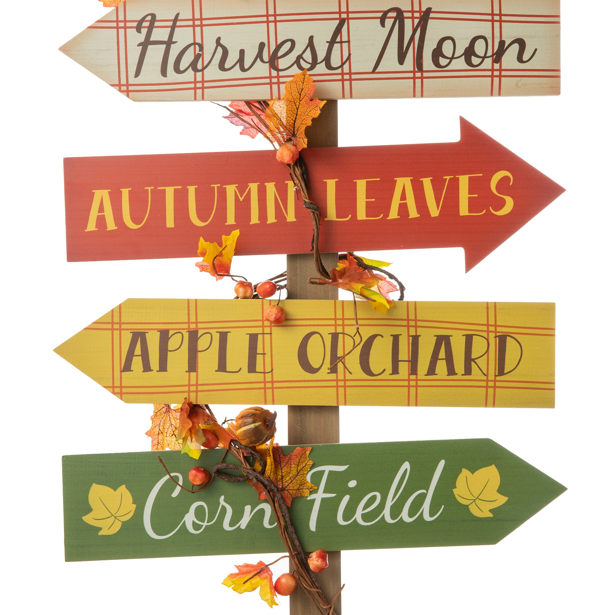 Glitzhome® 42.5" Fall Wooden Pumpkin Patch Porch Sign